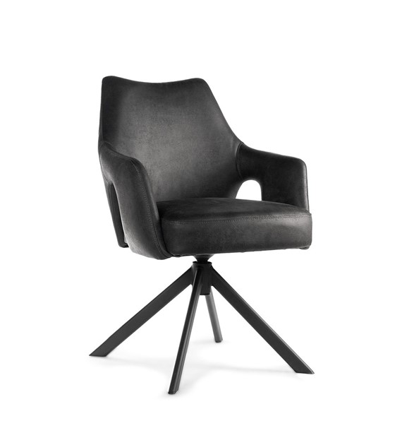 Krzesło obrotowe VESPER antractowy/czarna/BULL67